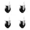 Service Caster 5 Inch Hard Rubber Wheel Swivel 3/4 Inch Square Stem Caster Set Total Lock Brake SCC-SQTTL20S514-HRS-34-4 - alternate 1